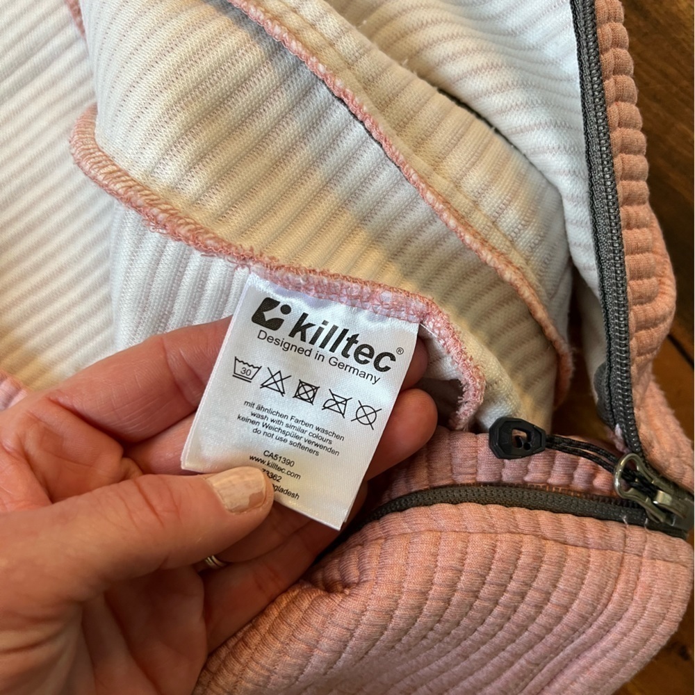 Killtec Full Zip Blush Pink Ribbed Jacket- Size 10 - Picture 8 of 12